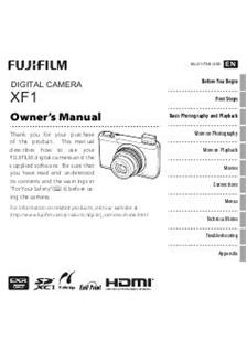 Fujifilm XF1 manual. Camera Instructions.